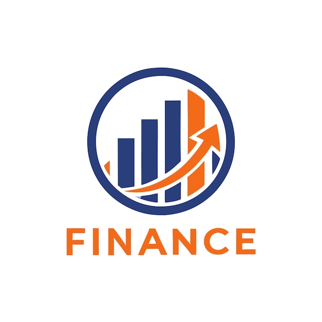 Diseño vectorial del logotipo de finanzas con fondo blanco