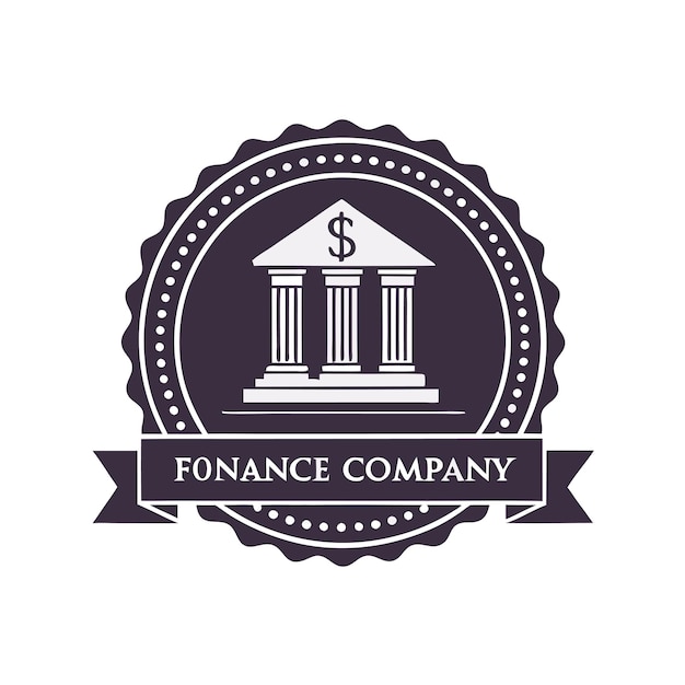 Diseño vectorial del logotipo de finanzas con fondo blanco