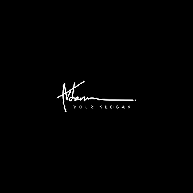 Diseño vectorial del logotipo de la firma de Adam