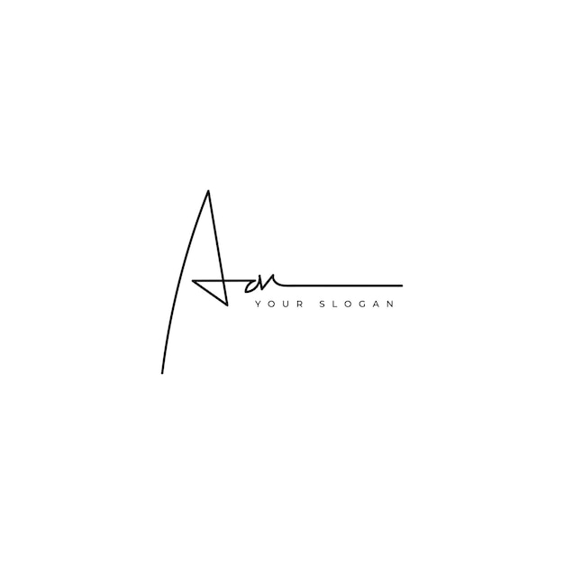 Diseño vectorial del logotipo de la firma inicial