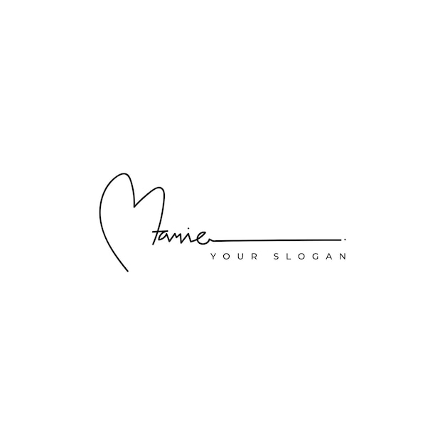 Diseño vectorial del logotipo de la firma de Marie