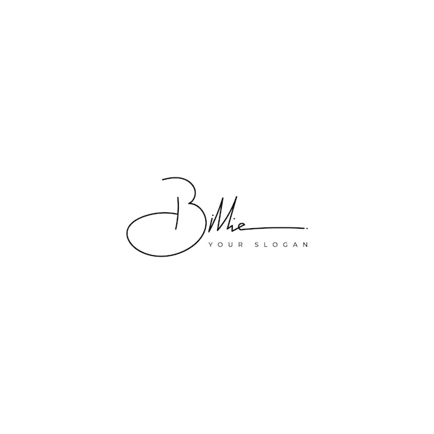 Diseño vectorial del logotipo de la firma del nombre de Billie