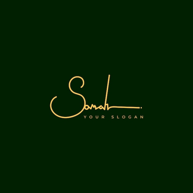 Diseño vectorial del logotipo de la firma de Sarah