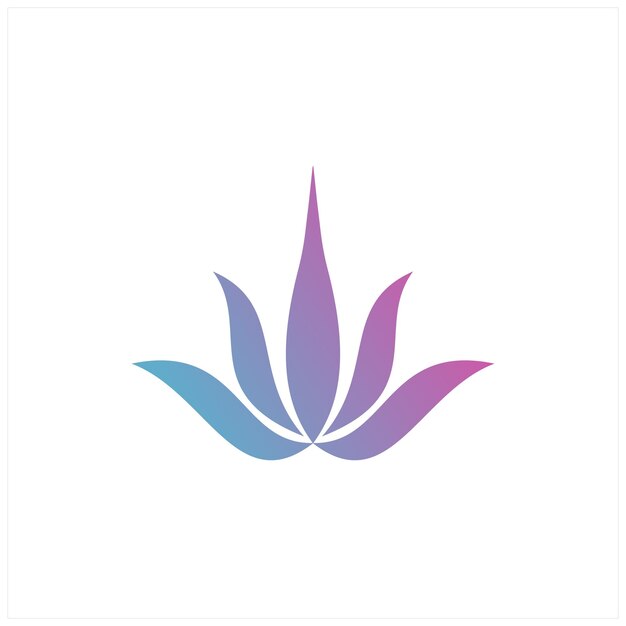 Diseño vectorial del logotipo de la flor de loto