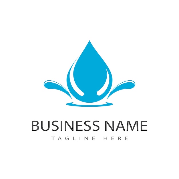 Diseño vectorial del logotipo de ilustración de gota de agua