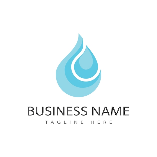 Diseño vectorial del logotipo de ilustración de gota de agua