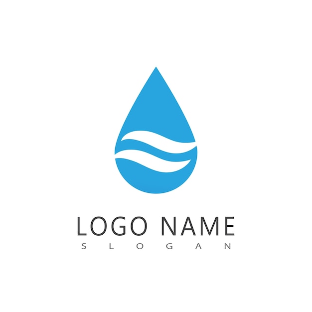 Diseño vectorial del logotipo de ilustración de gota de agua