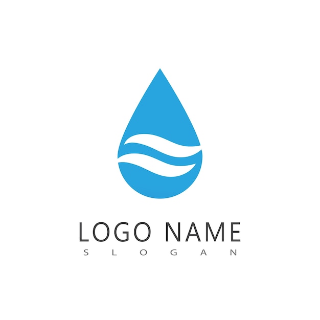 Vector diseño vectorial del logotipo de la ilustración de la gota de agua