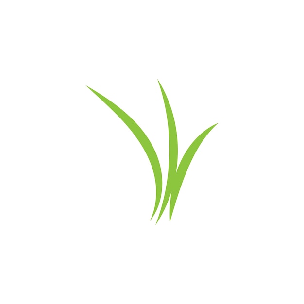 Diseño vectorial del logotipo de la ilustración de la hierba