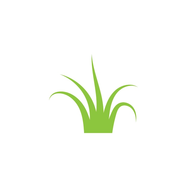 Diseño vectorial del logotipo de la ilustración de la hierba