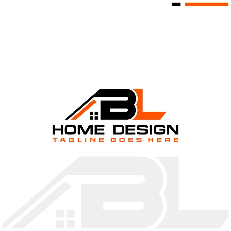 Vector diseño vectorial del logotipo inicial de casa o bienes raíces bl