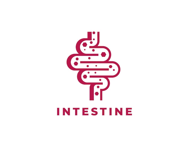 diseño vectorial del logotipo del intestino moderno