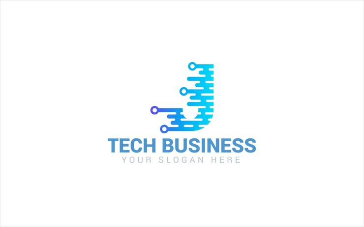 Diseño vectorial del logotipo de J Tech Alphabet para sitios web, negocios en línea y servicios digitales