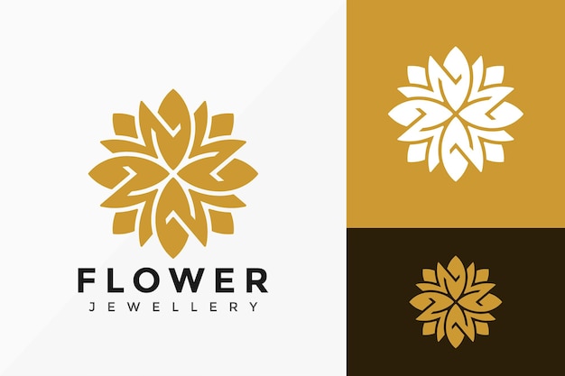 Diseño vectorial de logotipo de joyería de flores de loto Diseños abstractos de emblemas logotipos conceptuales