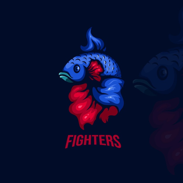 Vector diseño vectorial del logotipo de los juegos de lucha libre fighters