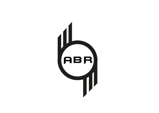 Diseño vectorial del logotipo de la letra abr fondo de color blanco icono y diseño del logotipo abr.