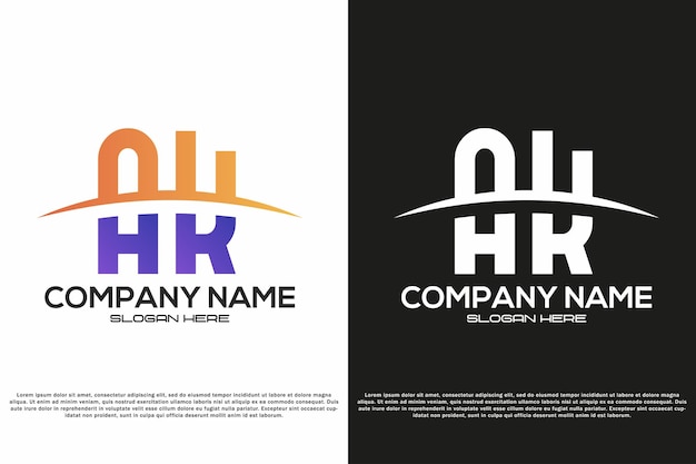 Diseño vectorial del logotipo de la letra AK