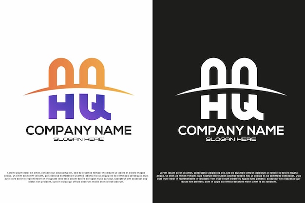Diseño vectorial del logotipo de la letra AQ