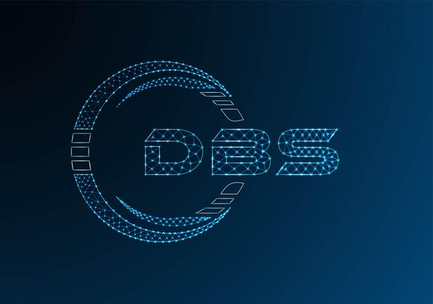 Diseño vectorial de logotipo de letra baja de DBS Diseño del logotipo de baja poli de DBS