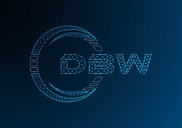 Diseño vectorial del logotipo de la letra baja de DBW Diseño del logotipo del polímero bajo de DBW