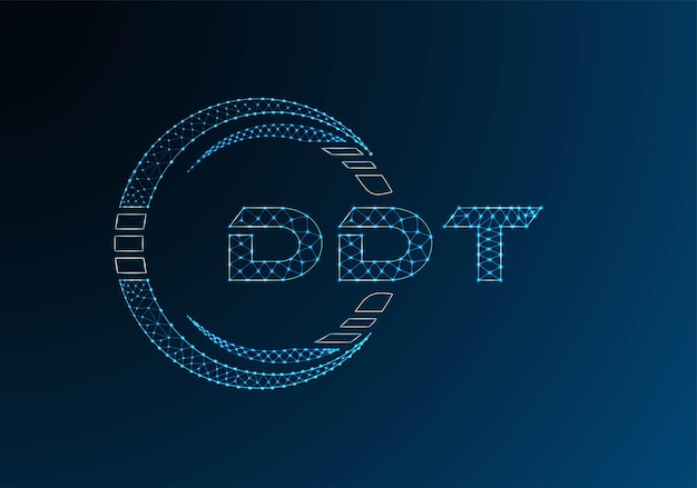 Diseño vectorial de logotipo de letra baja de DDT Diseño de logotipo bajo de DDT