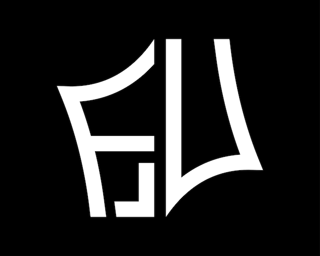 Diseño vectorial del logotipo de la letra FU