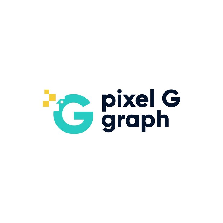 Vector diseño vectorial del logotipo de la letra g en estilo píxel