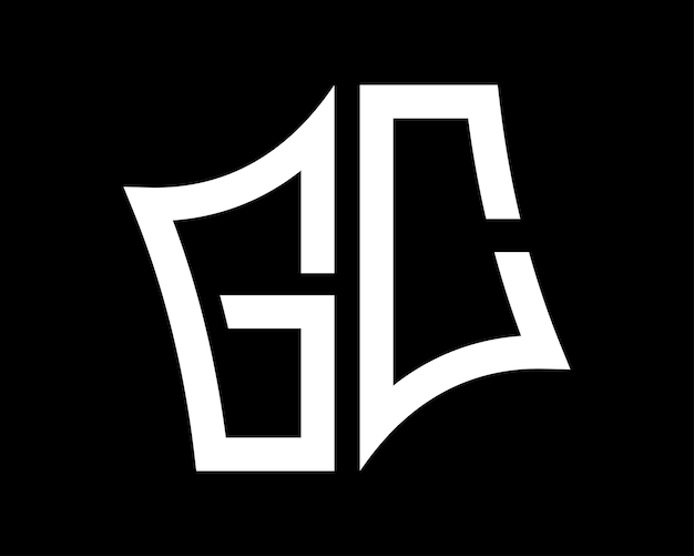 Diseño vectorial del logotipo de la letra GC