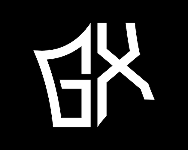 Diseño vectorial del logotipo de la letra GX
