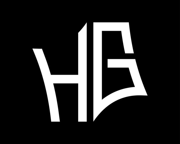 Diseño vectorial del logotipo de la letra HG