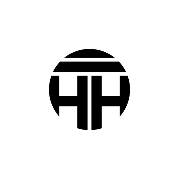 Diseño vectorial del logotipo de la letra HH