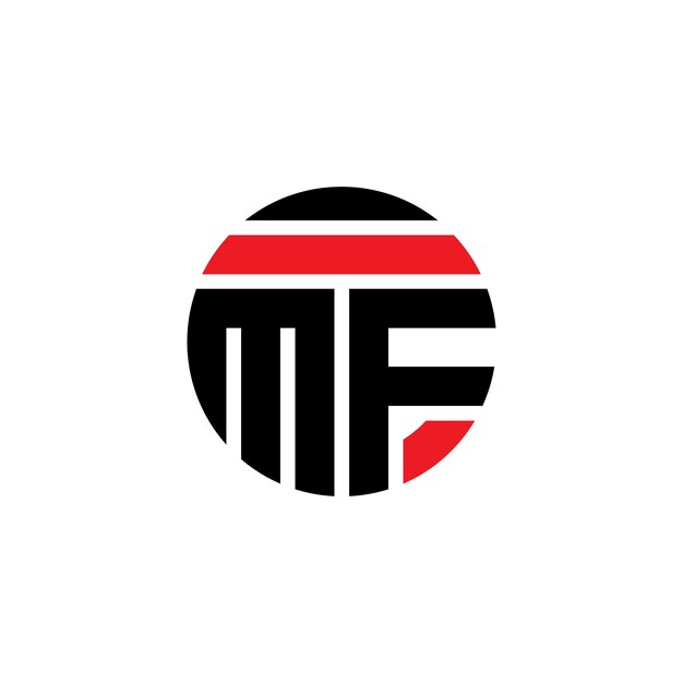 Diseño vectorial del logotipo de la letra MF