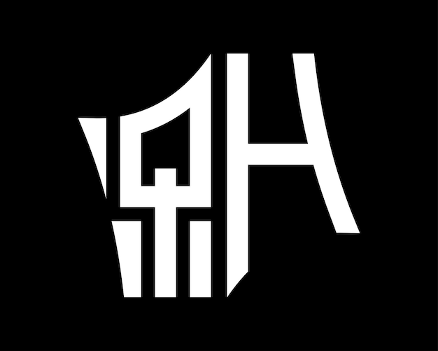 Diseño vectorial del logotipo de la letra QH