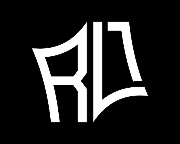 Vector diseño vectorial del logotipo de la letra rl