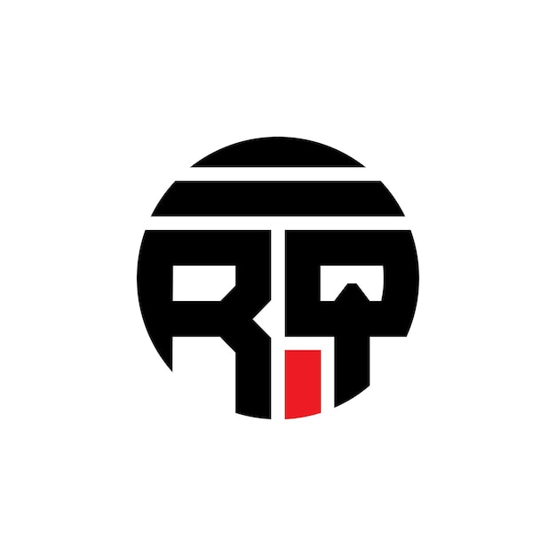 Diseño vectorial del logotipo de la letra RQ