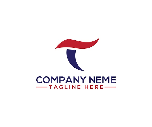 Diseño vectorial del logotipo de la letra T