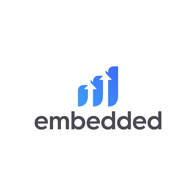 Diseño vectorial del logotipo con la letra W hacia arriba