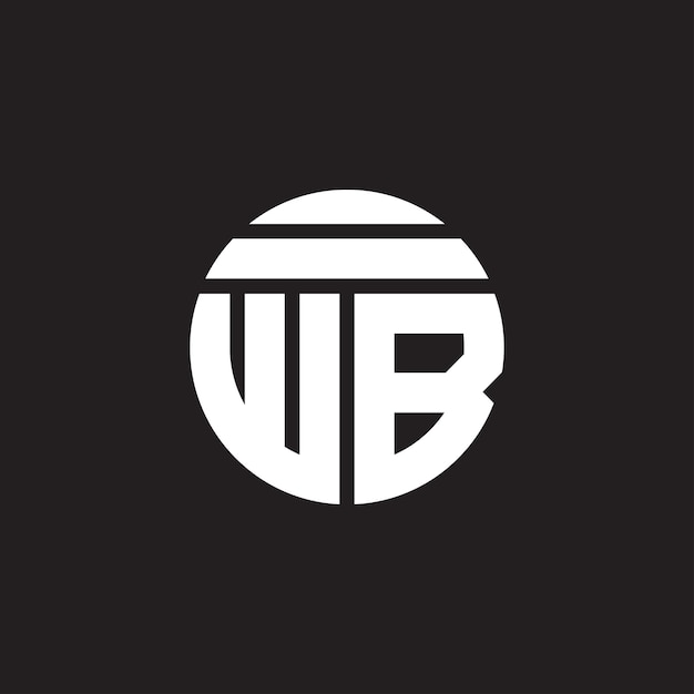 Diseño vectorial del logotipo de la letra WB