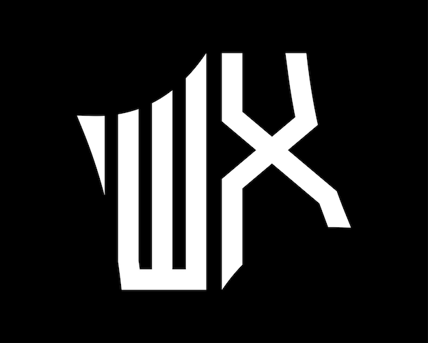 Diseño vectorial del logotipo de la letra WX