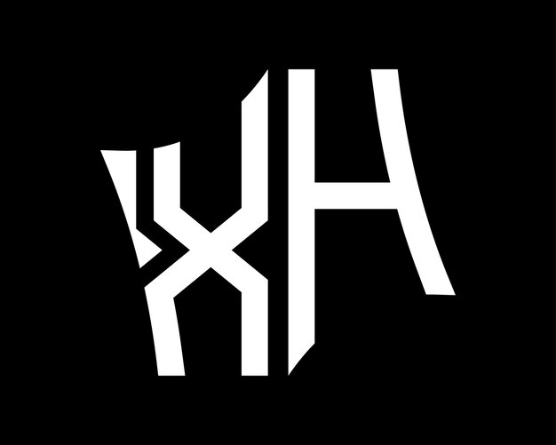 Diseño vectorial del logotipo de la letra XH