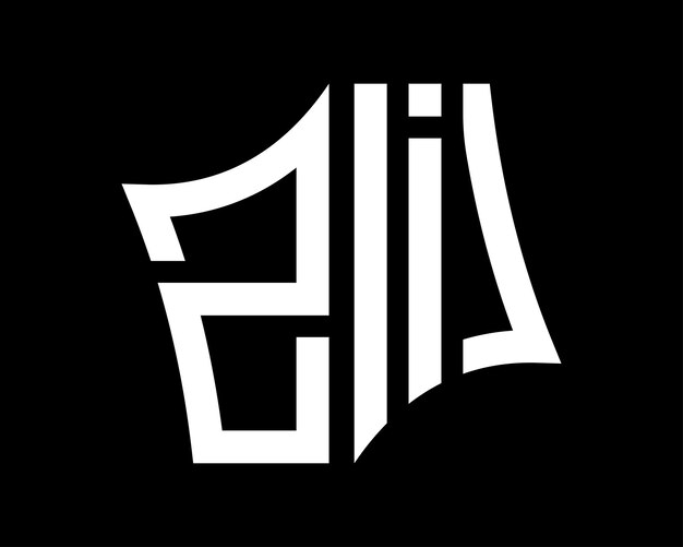 Diseño vectorial del logotipo de la letra ZI
