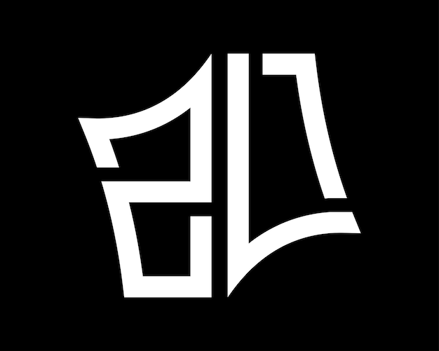 Diseño vectorial del logotipo de la letra ZL