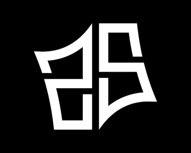 Diseño vectorial del logotipo de la letra ZS
