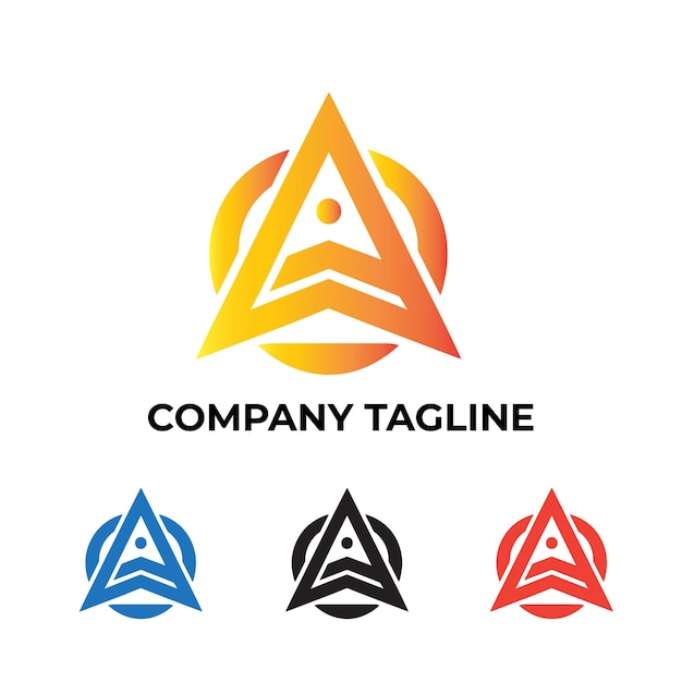 Diseño vectorial de logotipo letra A