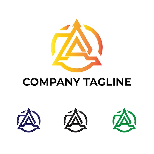 Diseño vectorial de logotipo letra A