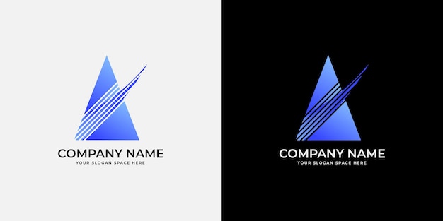Diseño vectorial de logotipo letra A