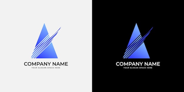 Diseño vectorial de logotipo letra a