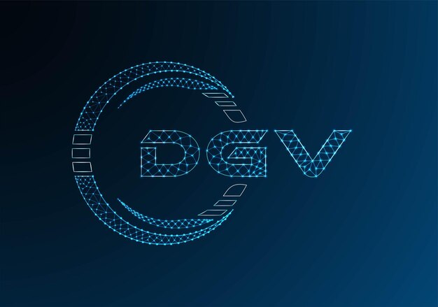 Diseño vectorial del logotipo de las letras de baja polivalencia DGV Diseño de logotipo de baja polivalentencia DGV