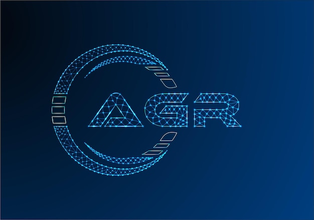 Diseño vectorial de logotipo de letras poli bajas AGR Diseño de logotipo poli bajasAGR