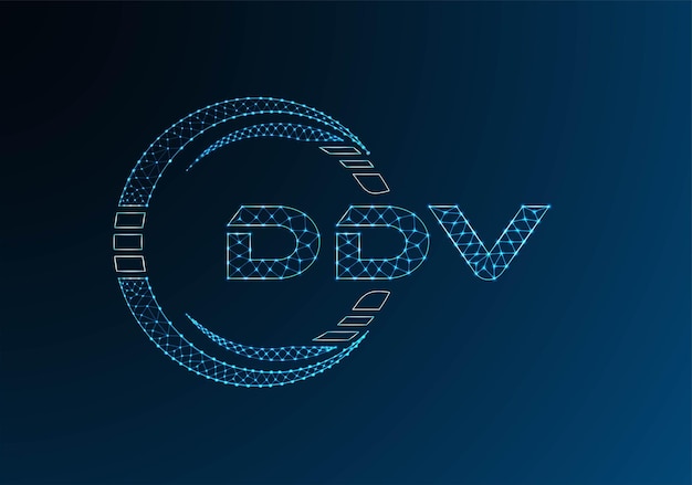 Diseño vectorial de logotipo de letras poli bajas DDV Diseño de logotipo poli bajas